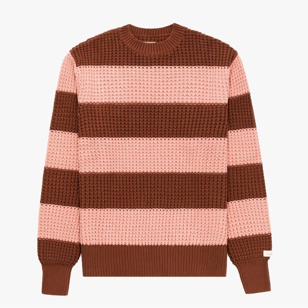 AIME LEONE DORE Chunky Striped Knit Crewneck Sweater